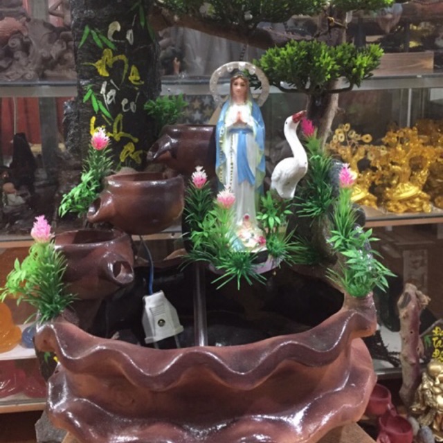 Thác nước để bàn Mẹ BAN ƠN - Non bộ, tiểu cảnh, bonsai, thuỷ sinh bán cạn, bể cá, trồng cây