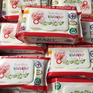 Khăn ướt đa năng không mùi 100 tờ Baby Thiên Phúc