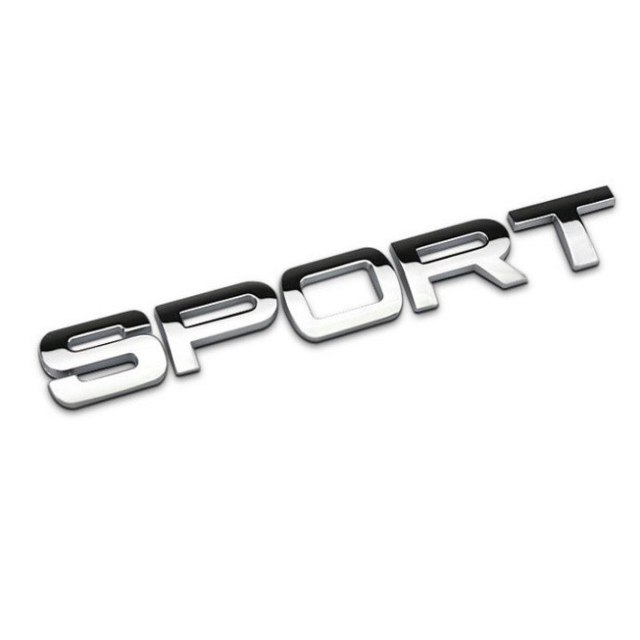 Sản phẩm Decal tem chữ inox Sport dán đuôi xe hơi, ô tô .