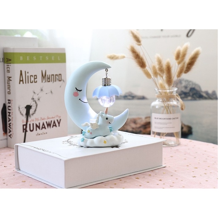 Đèn ngủ UNICORN siêu dễ thương, đèn để bàn hình kỳ lân trang trí, quà tặng độc đáo, có kèm sẵn pin.
