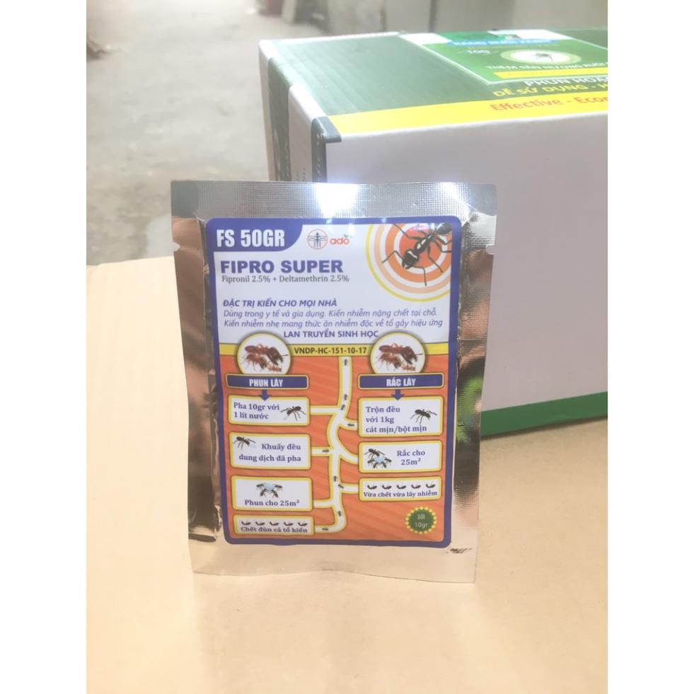 Diệt kiến lan truyền chết tận ổ FIPRO SUPER (10g/gói)