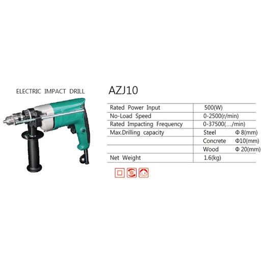 AZJ10 Máy khoan 500W DCA 10mm