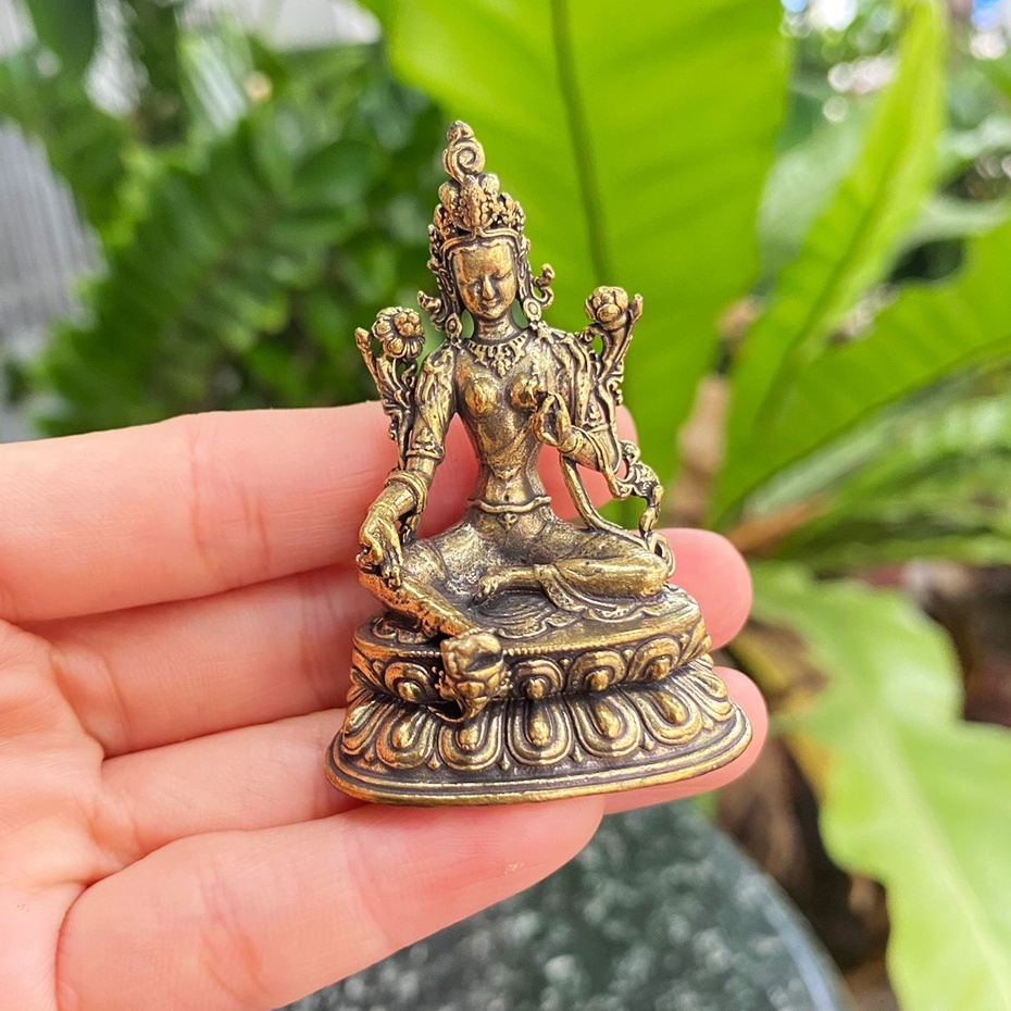 Tượng đồng Lục Độ Phật Mẫu Tara Mật Tông - Đức Mẹ Tara xanh - Tượng Đồng Thờ Cúng Phong Thủy