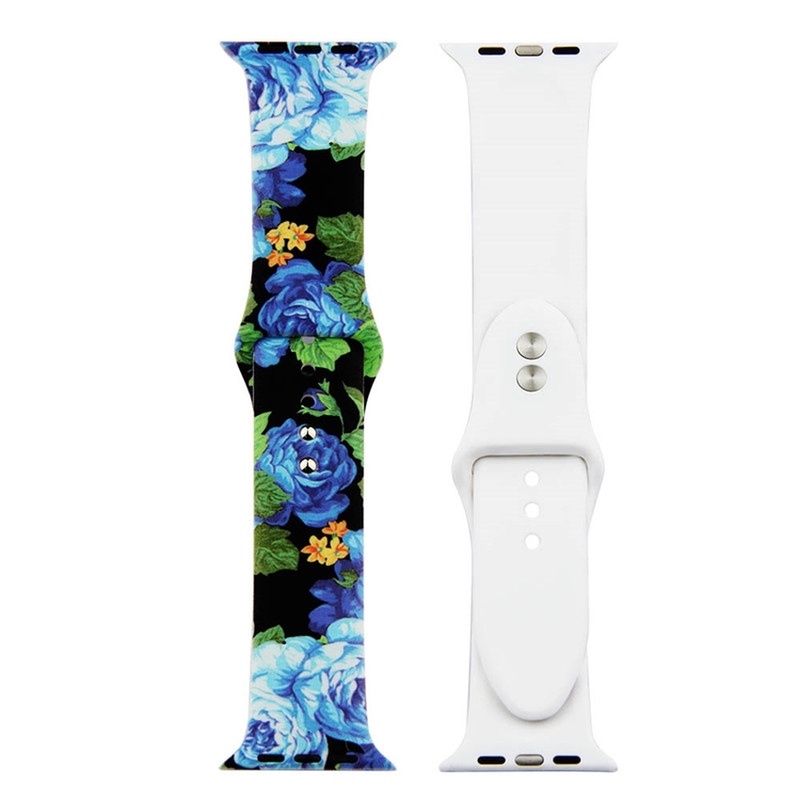 Apple Watch Strap IWatch Series 1 2 3 4 Printed Leopard Print Silicone Strap 38 40 42 44 MM Sports