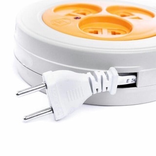 Ổ cắm điện tròn 3 lỗ - 5m dây, Ổ điện kéo dài công suất 1200w + đèn led báo hiệu