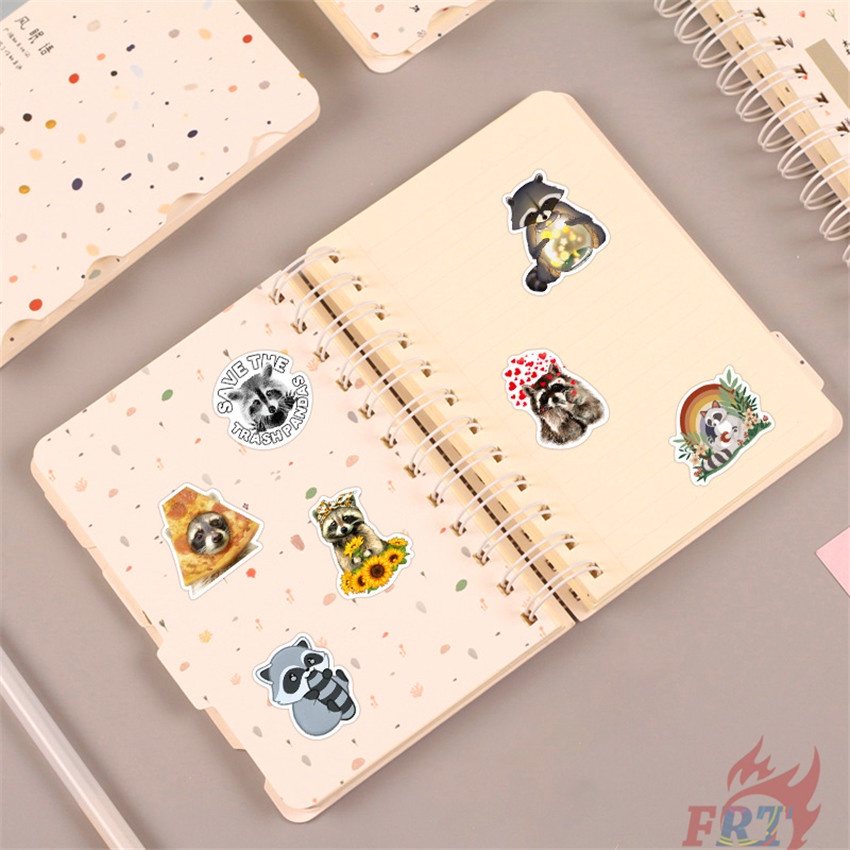 ❉ Hình Dán Raccoons Series 02 ❉ Bộ 50 Miếng Dán Chống Thấm Nước Thời Trang