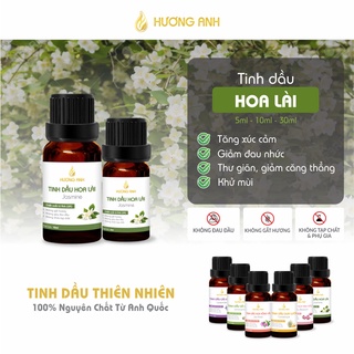 Tinh Dầu Hoa Lài / Hoa Nhài - Jasmine từ Anh Quốc 5ml và 10ml, không gây đau đầu, tinh dầu xông phòng hương hoa lài