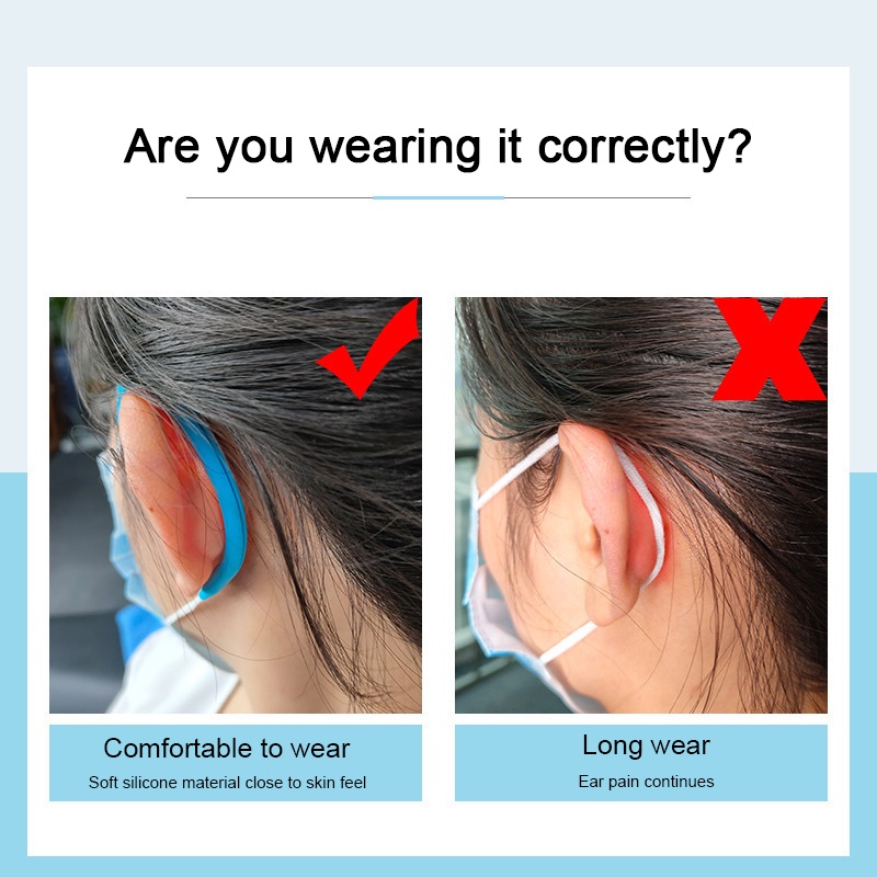 Móc tai nghe ear hook  Miếng Silicon Bọc Khẩu Trang Chống Đau Tai Có Thể Tái Sử Dụng FLOWERDANCE