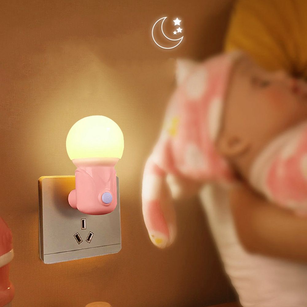 Đèn ngủ bóng LED có công tắc phích cắm EU nhiều màu dành cho phòng ngủ/phòng khách