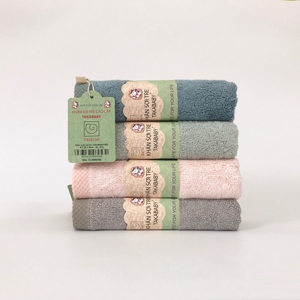 Khăn mặt sợi tre TAKABABY – KT 28x46cm