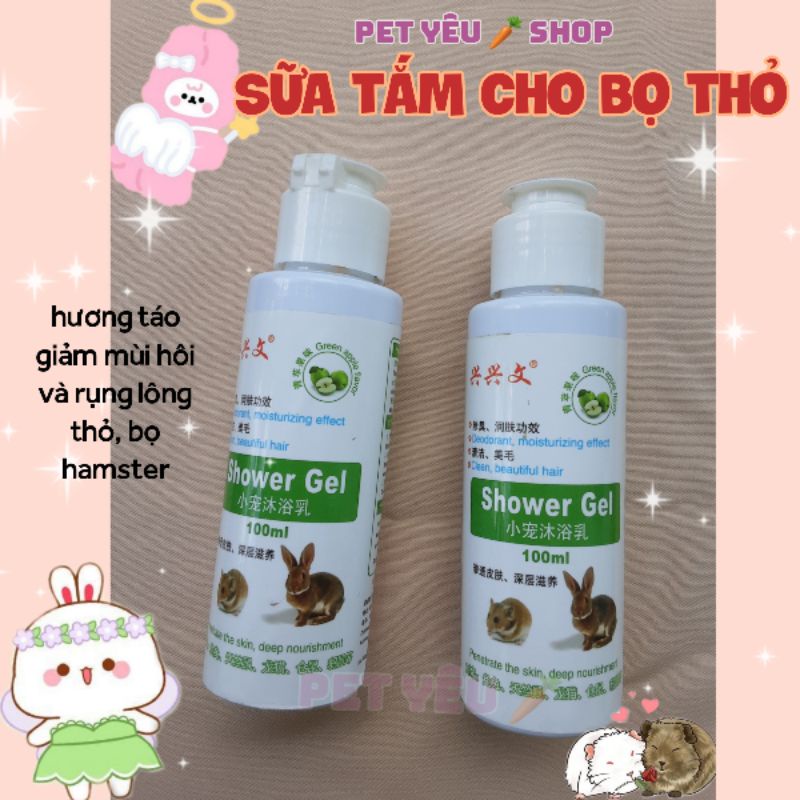 Sữa tắm gel hương táo ❤️ FREESHIP❤️ làm sạch cho thỏ bọ chuột lang và bọ ú