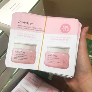 Sample Kit 2 Gói Kem Cấp Ẩm, Dưỡng Trắng Da Innisfree Jeju Cherry Blossom Tone-Up & Jelly Cream