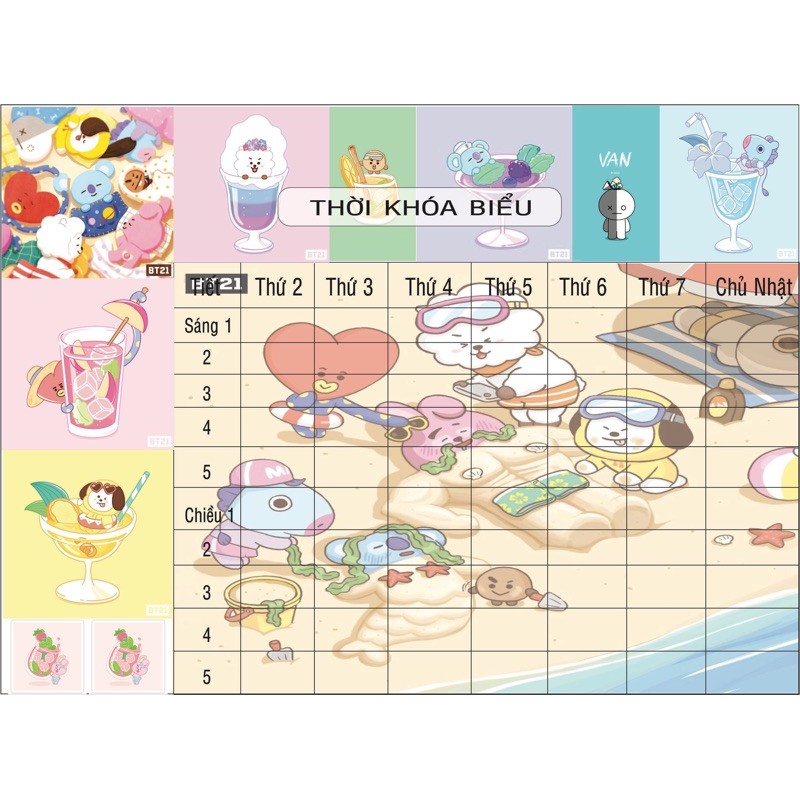 Thời Khoá Biểu Hình BT21