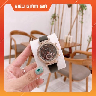 Đồng hồ nữ GUOU 3 MAY mặt đính đá sang trọng dây da mềm mại cực đẹp