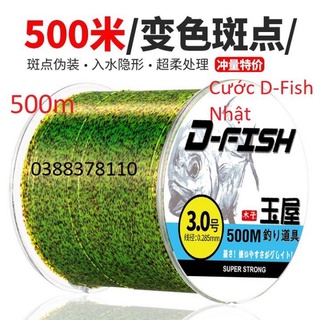 Hot dây cước câu cá, dây cước câu cá d-fish nhật, cước sịn 500m - sale