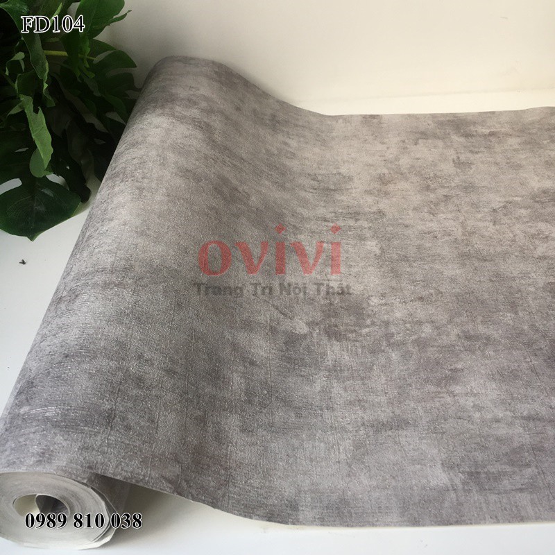 Giấy Dán Tường Giả Bê Tông Xi Măng 3D Đẹp Khổ 53cm Nhiều Mẫu Lựa Chọn Màu Xám, Trắng, Vàng , Nâu