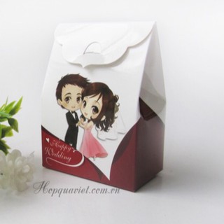 Set 100 hộp quà cưới chipi làm quà cảm ơn tiệc cưới 19D