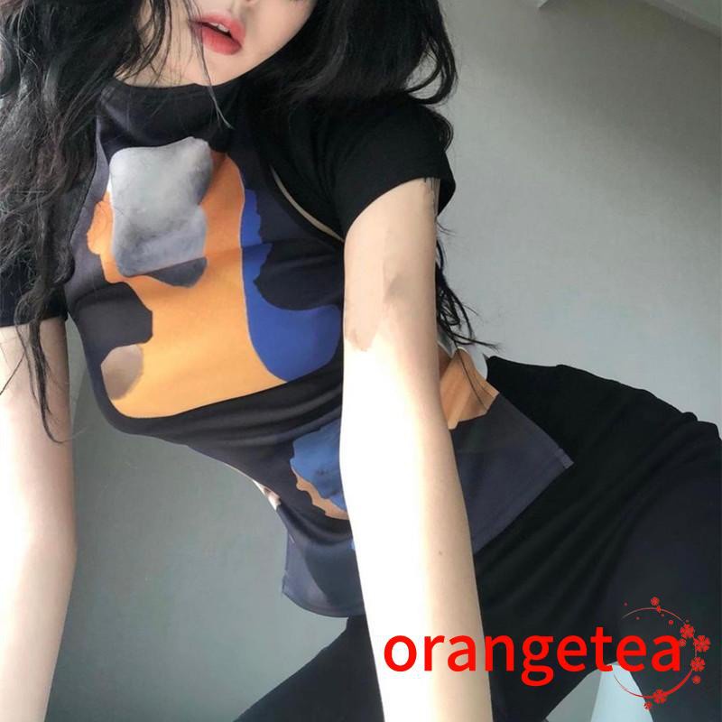 Áo thun nữ tay ngắn cổ tròn thời trang phong cách