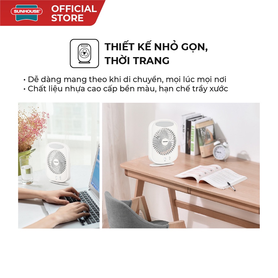 Quạt sạc mini SUNHOUSE SHD7110