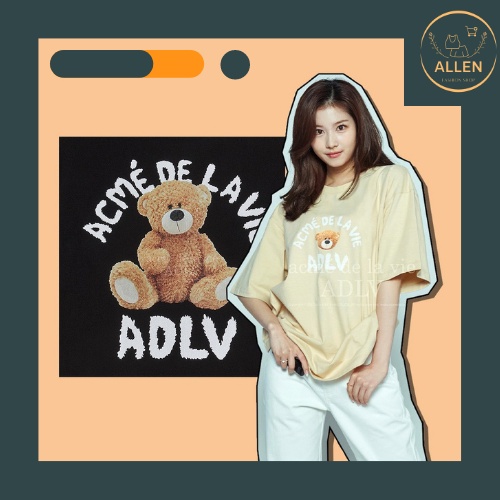 Áo adlv gấu  Acmé de la vie TEDDY BEAR SHORT SLEEVE T-SHIRT BEIGE, tee adlv, full tag, túi Allen FashionShop | BigBuy360 - bigbuy360.vn