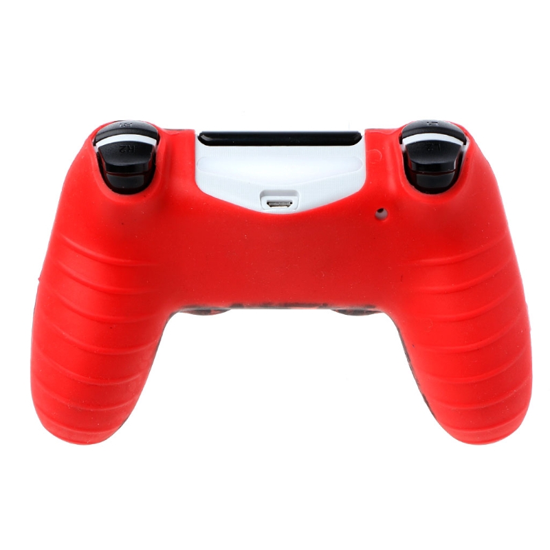 ❀CRE ❀ Skull Silicone Gamepad Cover Case + 2 Joystick Caps For PS4 Pro Slim Controller