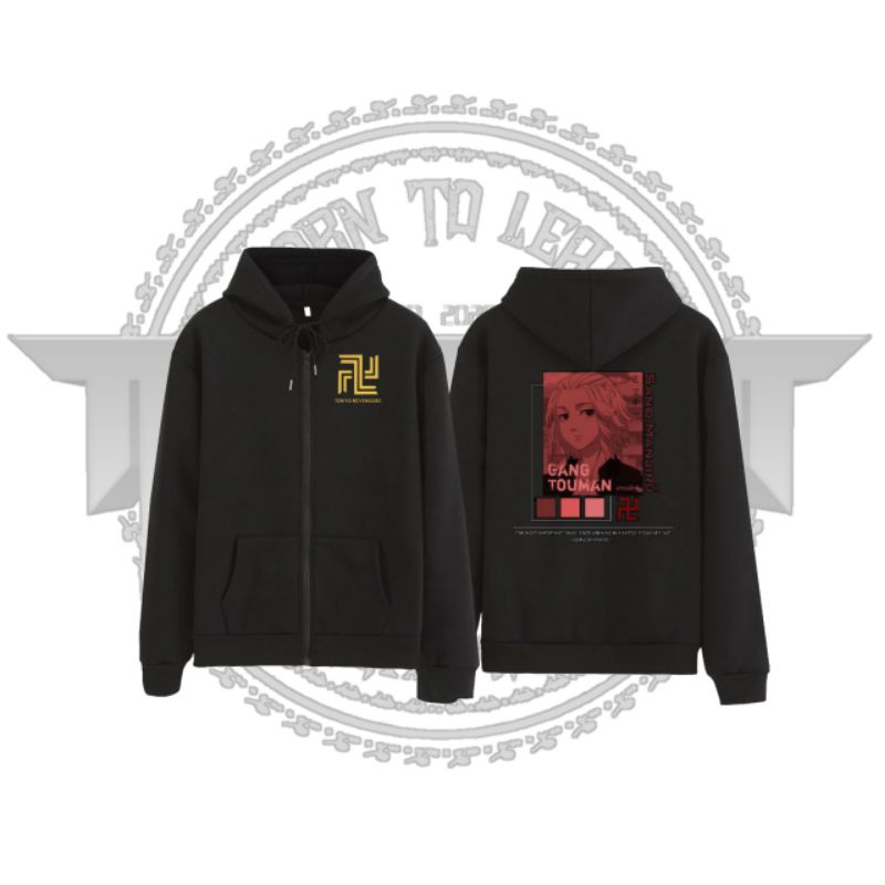 Kzm trẻ em | Áo khoác dây kéo | Áo hoodie cho bé trai | Mô hình nhân vật hoạt hình TOKYO REVENGERS Mikey | Áo sweater thời trang cho bé | Vật liệu thay thế