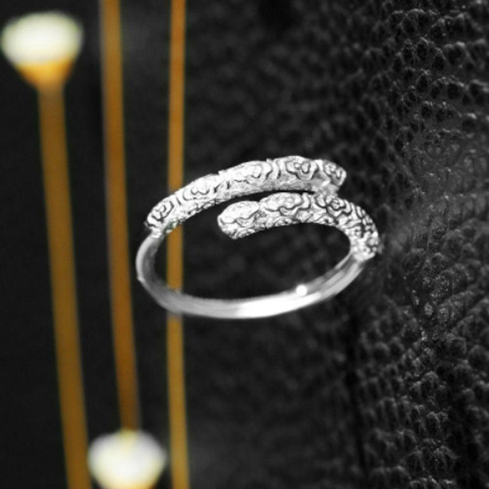 FUTURE Retro Opening Rings Men Sterling|Couple Rings Women Feathers Wedding High-quality Jewelry Gifts