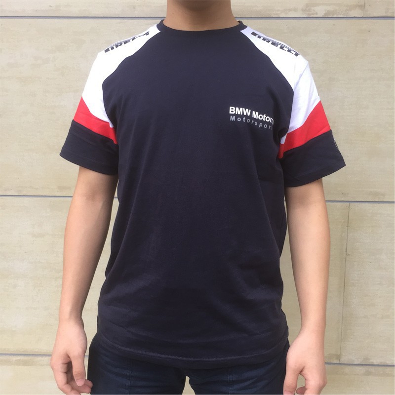 Áo thun ngắn tay in logo xe mô tô BMW