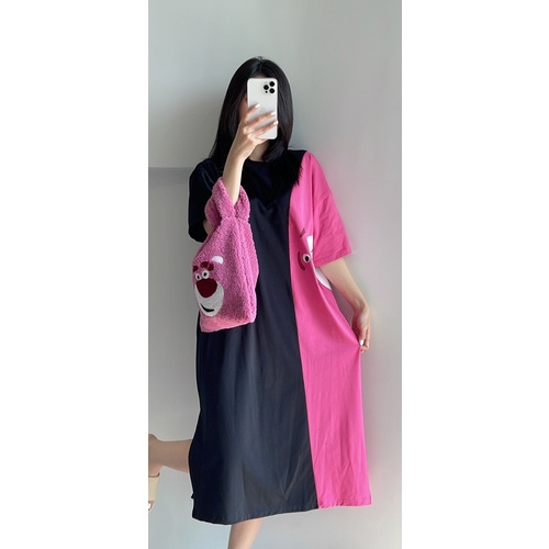 Đầm suông gấu dâu cute