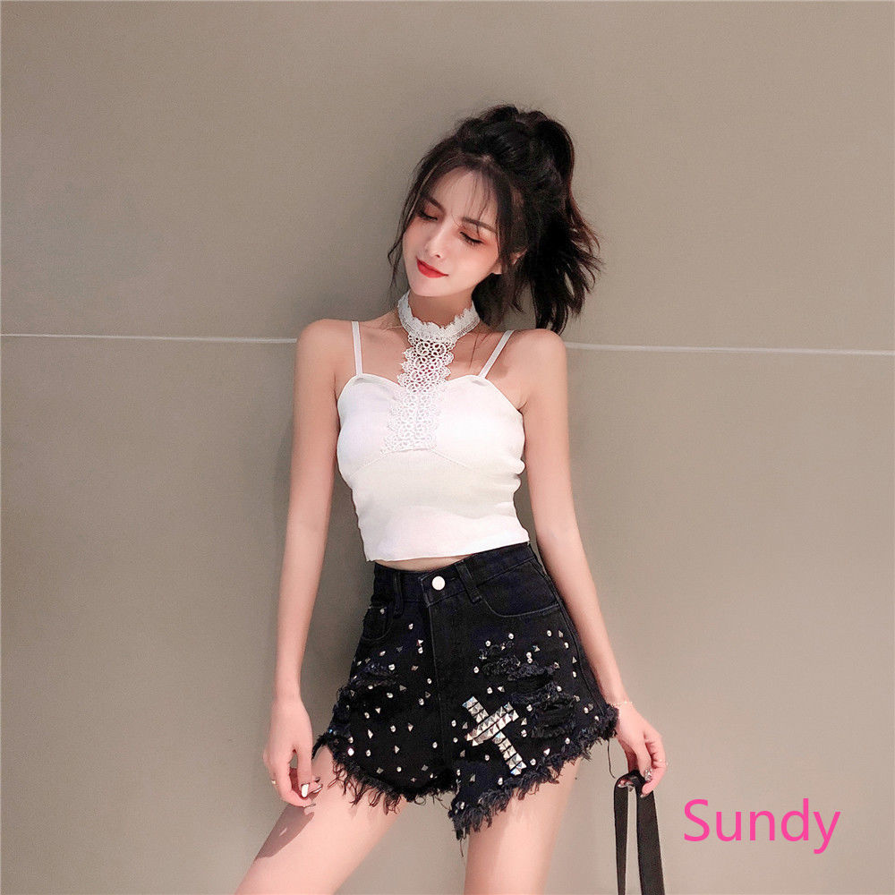 Áo Sát Nách Dệt Kim Phối Ren Thiết Kế Quyến Rũ