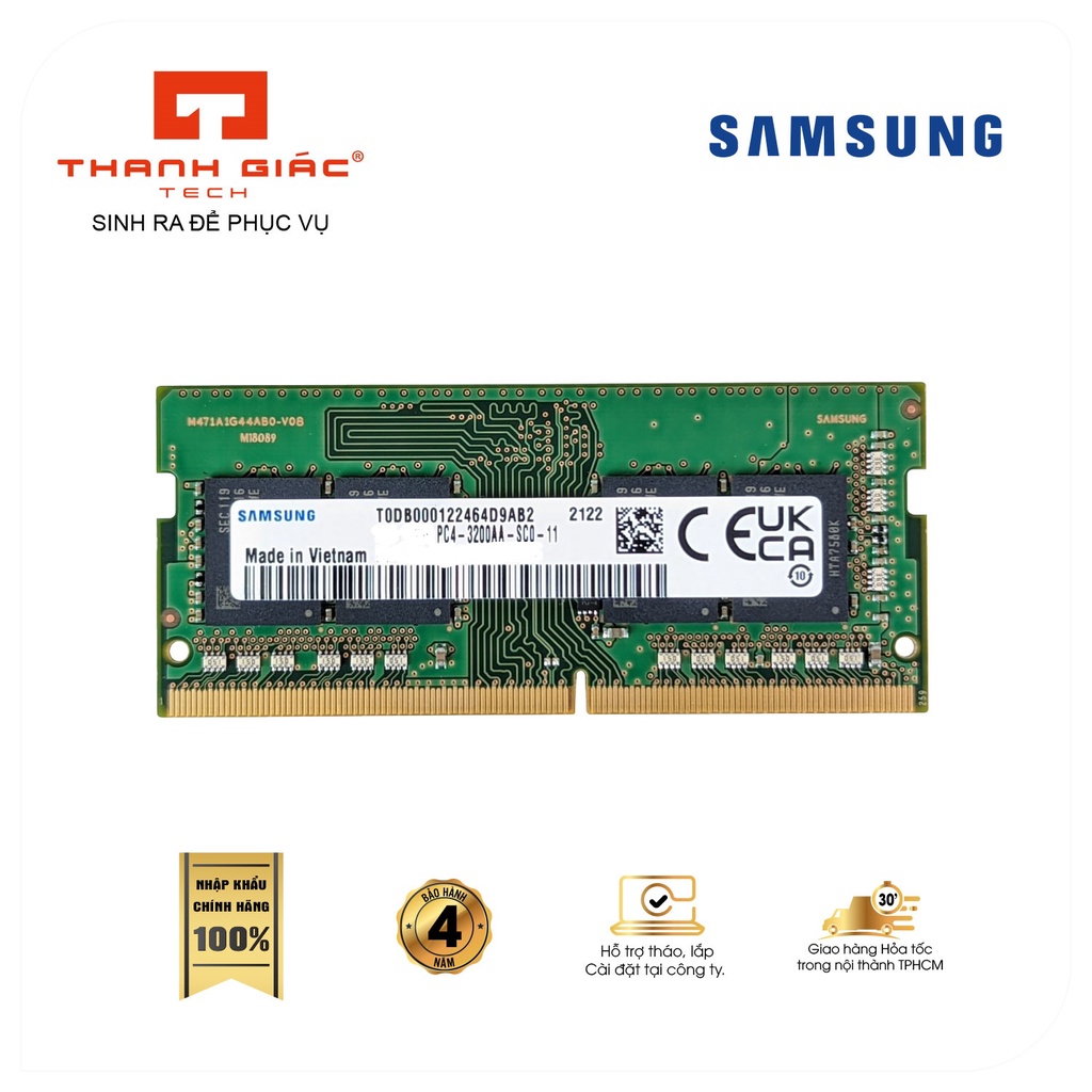 RAM Laptop DDR4 SODIMM Samsung 4GB/8GB/16GB bus 2133/2400/2666/3200 - Bảo Hành 4 Năm