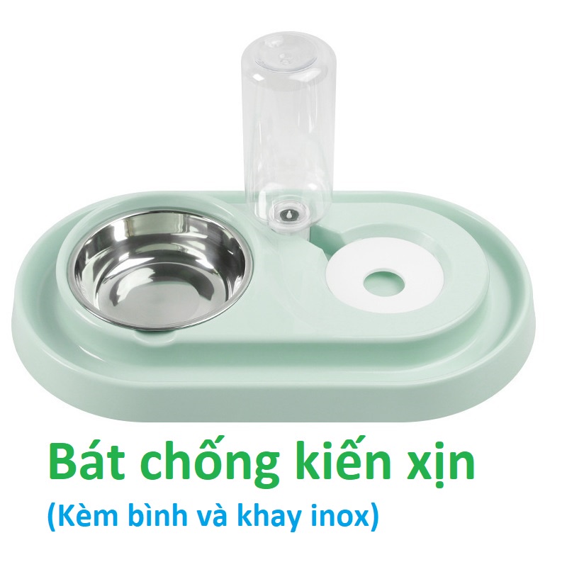 Bát ăn chó mèo Bát chống kiến xịn, chống tràn nước Bát tự động cấp nước  chó mèo nhỏ