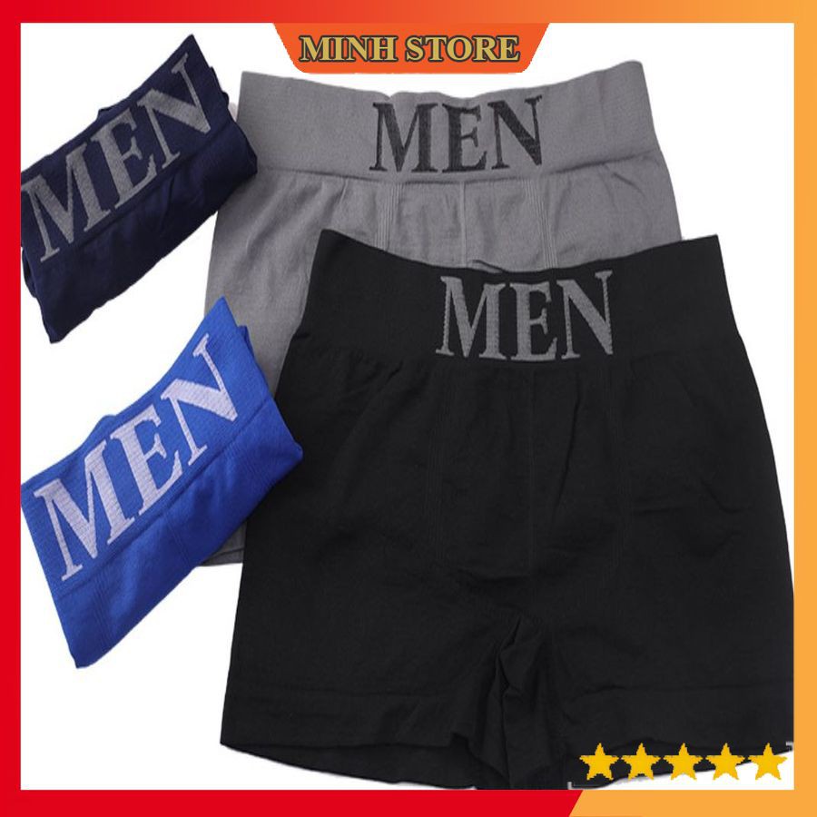 Quần Sịp Nam Boxer MEN dệt lụa kim, Quần lót nam tam giác Munafie cao cấp 43-72kg