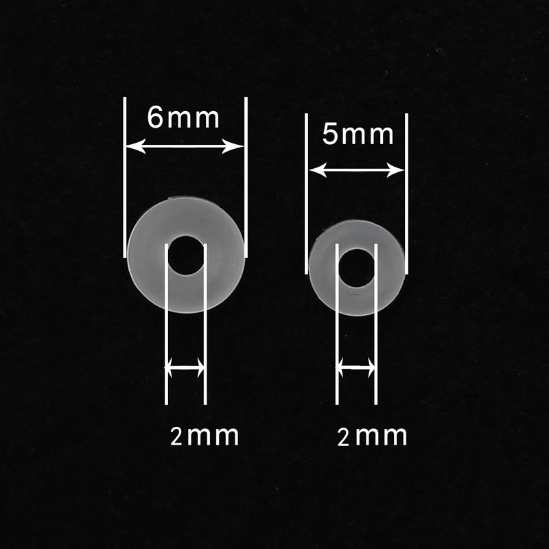 Set 25 vòng kẹp chắn hạt bằng cao su màu trắng an toàn cho vòng tay Pandora