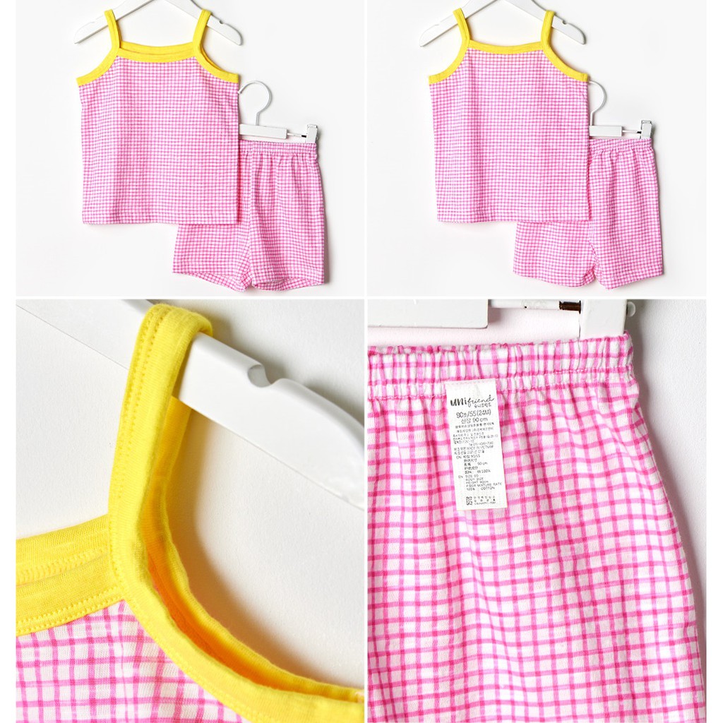 Bộ Đồ Ngủ Không Tay 100% Cotton Hữu Cơ Dành Cho Bé Gái