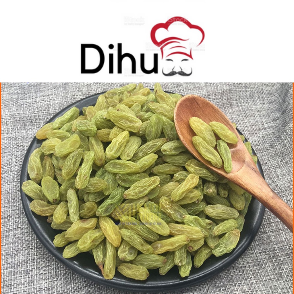 Nho khô xanh ninh thuận hàng loại 1 chua ngọt thơm ngon Dihu food