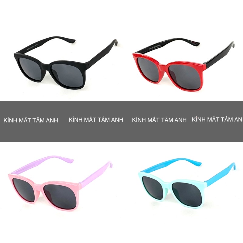 Kính Râm Gọng Dẻo Nhiều Màu Sắc Dễ Thương Cho Trẻ Em UV400+ tặng hộp , khăn lau