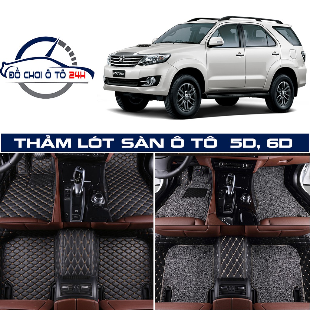 Thảm lót sàn ô tô 6D Toyota Fortuner 2008-2016 không thảm rối