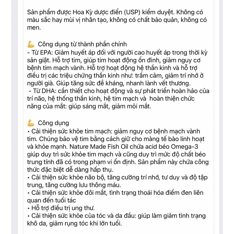 [Mẫu Mới - Date 2023] Fish Oil 1200mg Nature Made 200 Viên | Thế Giới Skin Care