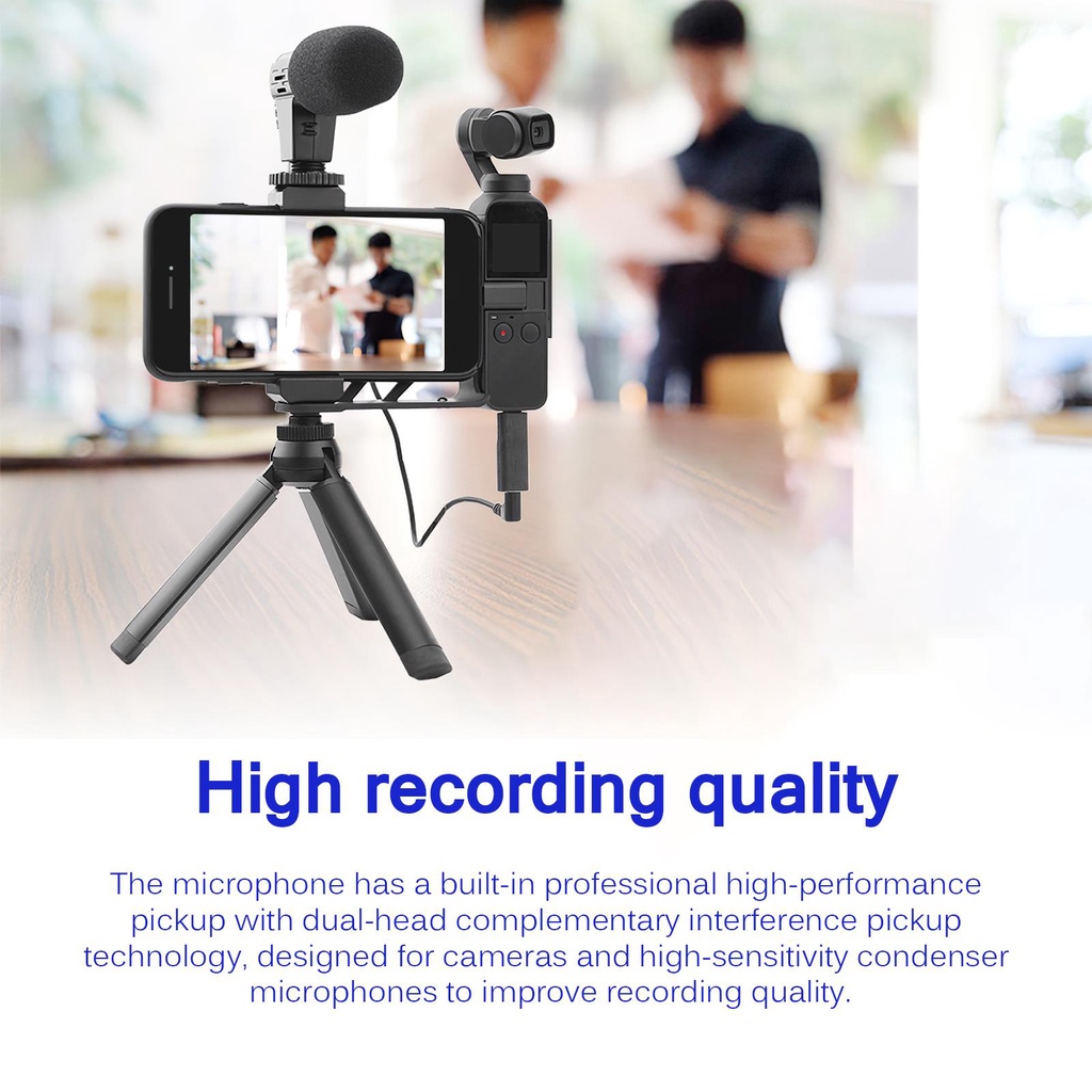MIC-06 Camera Microphone 3 5mm/0 14inch Video Microphone 0 5mA Interview Microphone Efficient Portable Microphone ELEN