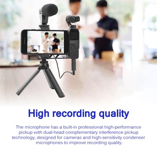 MIC-06 Camera Microphone 3 5mm/0 14inch Video Microphone 0 5mA Interview Microphone Efficient Portable Microphone ELEN