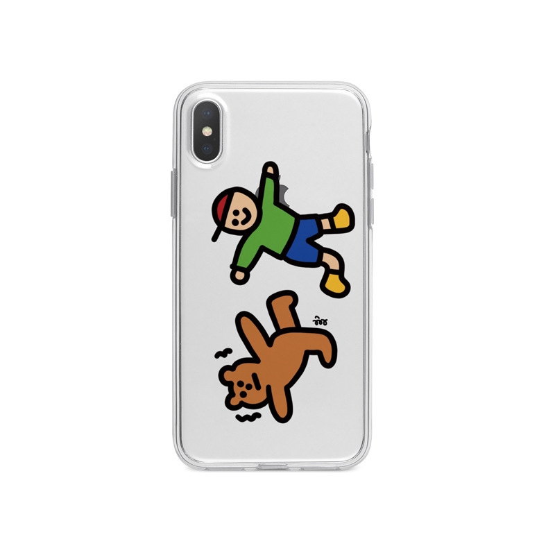 Ốp điện thoại in hình chàng trai và gấu hoạt hình cho Iphone 5/5S/6/6plus/6S/6S plus/6/7/7plus/8/8plus/X/XS/XS Max 276 | BigBuy360 - bigbuy360.vn