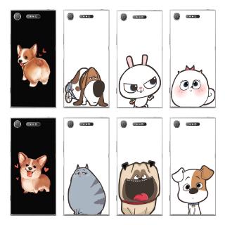Ốp điện thoại mềm in hình chó mèo hoạt hình cho Sony Xperia XZ/XZS/ XZ1/XZ2 compact /XZ Premium