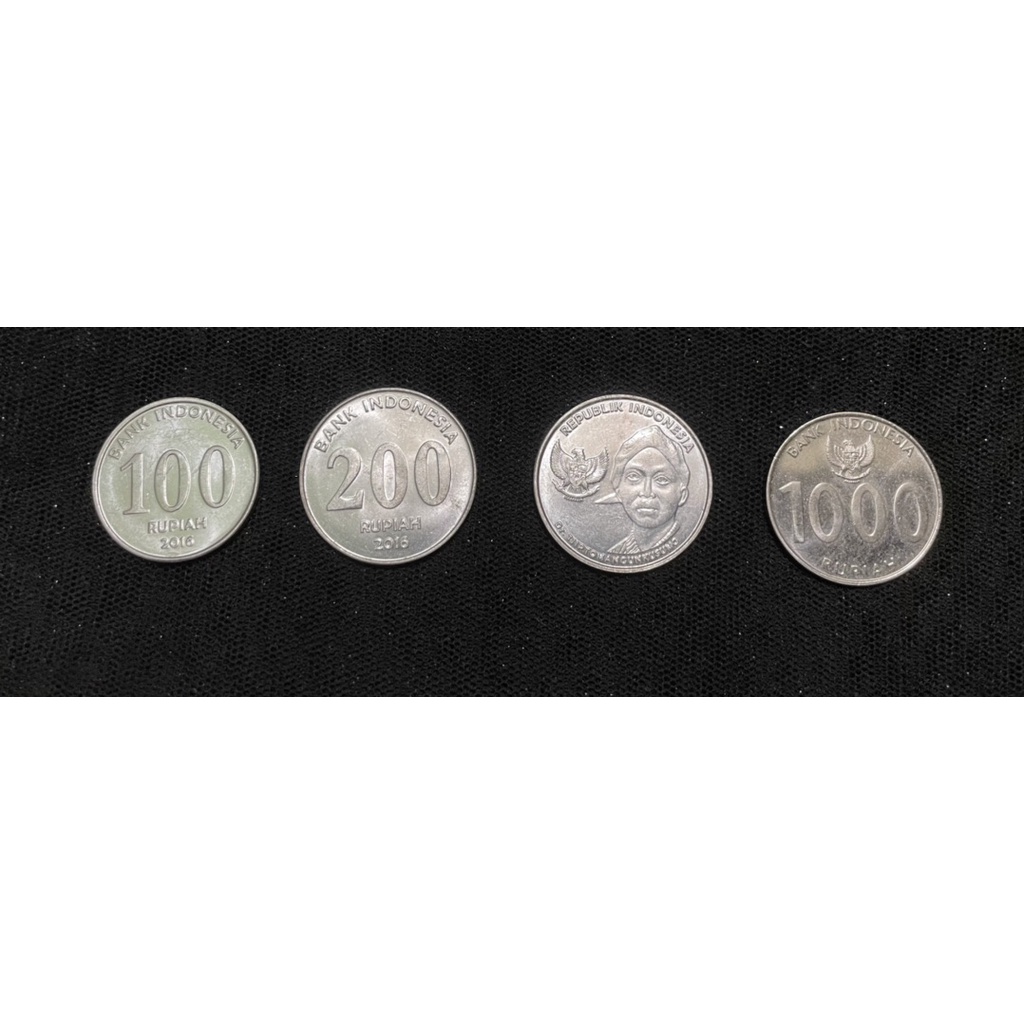 Đồng xu Indonesia sưu tầm mệnh giá 100,200,500, 1000 Rupiah 2016