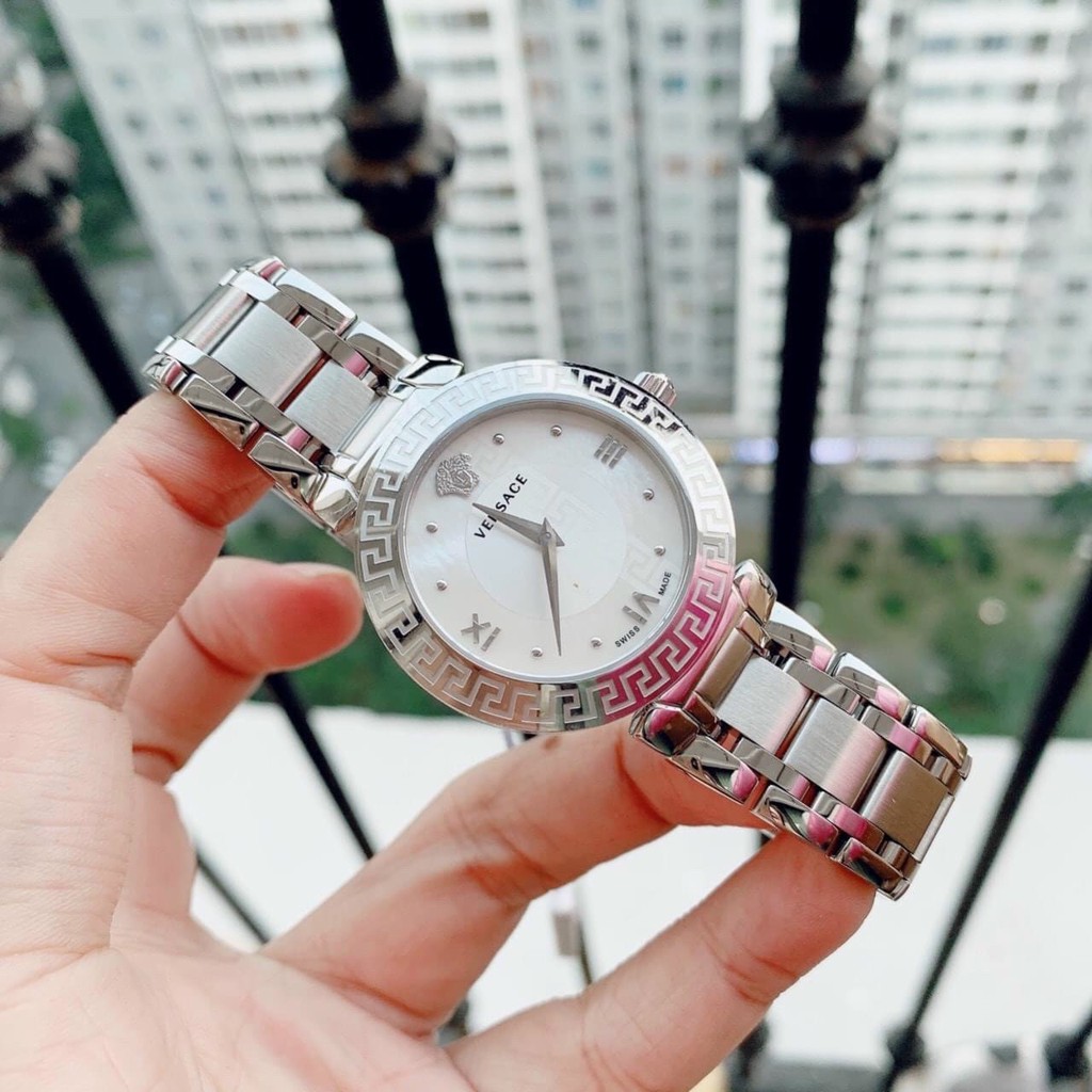 Đồng hồ đeo tay nữ chính hãng, đồng hồ nữ VERSACE Full box mặt tròn, siêu cao cấp, thời trang sang chảnh