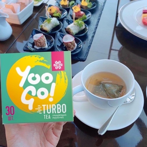 Trà thảo mộc siberian YooGo Turbo Tea , Hỗ trợ giúp giảm cân , cải thiện hệ tiêu hóa khỏe mạnh, hộp 30 gói