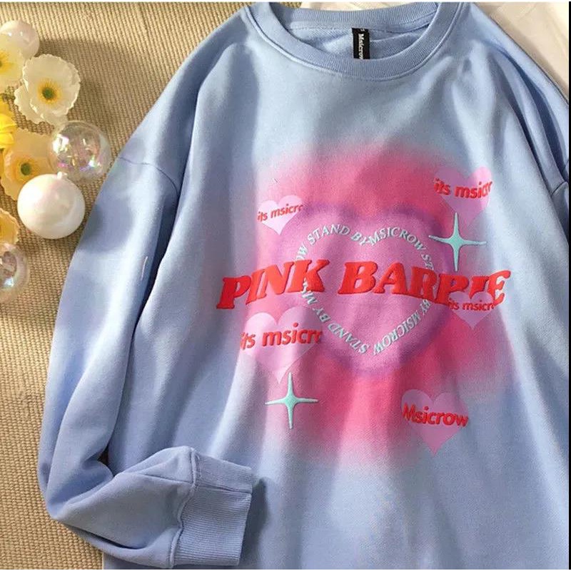 Áo Sweater Tay Dài Dáng Rộng In Họa Tiết Graffiti Phong Cách Harajuku Thời Trang Mùa Thu Cho Nữ | BigBuy360 - bigbuy360.vn