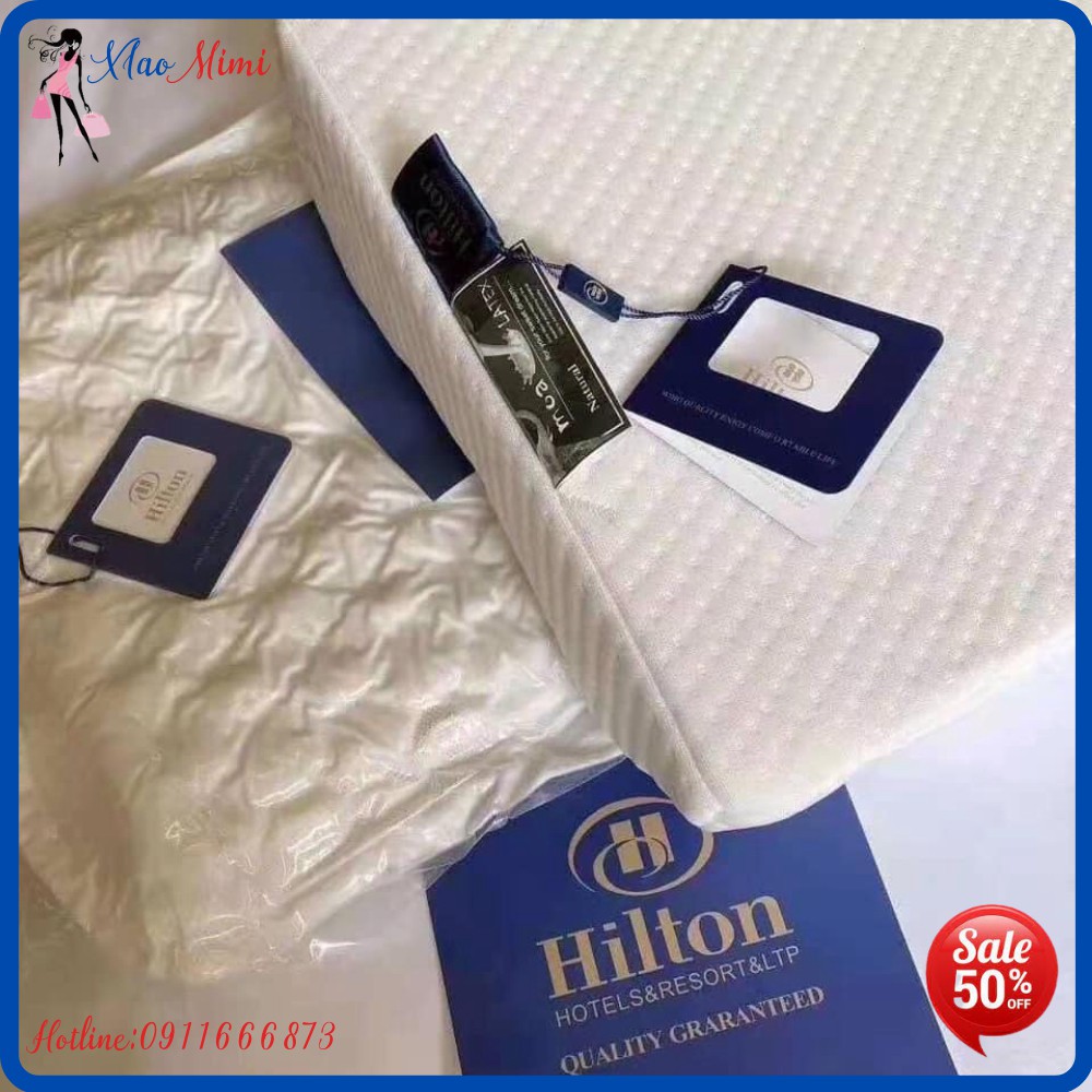 Gối cao su non HILTON siêu nhẹ, giảm đau vai gáy