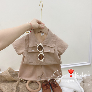 Bộ đũi cổ vest bé trai