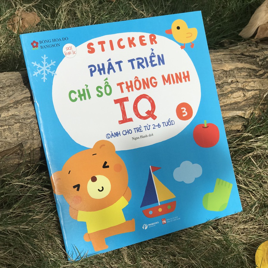 Sách - Sticker Phát triển chỉ số thông minh IQ dành cho trẻ 2-6 tuổi (6 quyển lẻ tùy chọn)